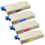 4 Pack Compatible Oki C710, C711 Toner Cartridges