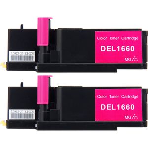 2 Pack Dell C1660 / C1660w Magenta Compatible Toner Cartridges