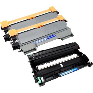 3 Pack Brother TN2250 & DR2225 Compatible High-Yield Toner & Drum Cartridges