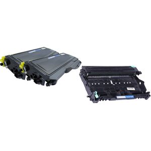 3 Pack Brother TN2150 & DR2125 Compatible Toner & Drum Cartridges