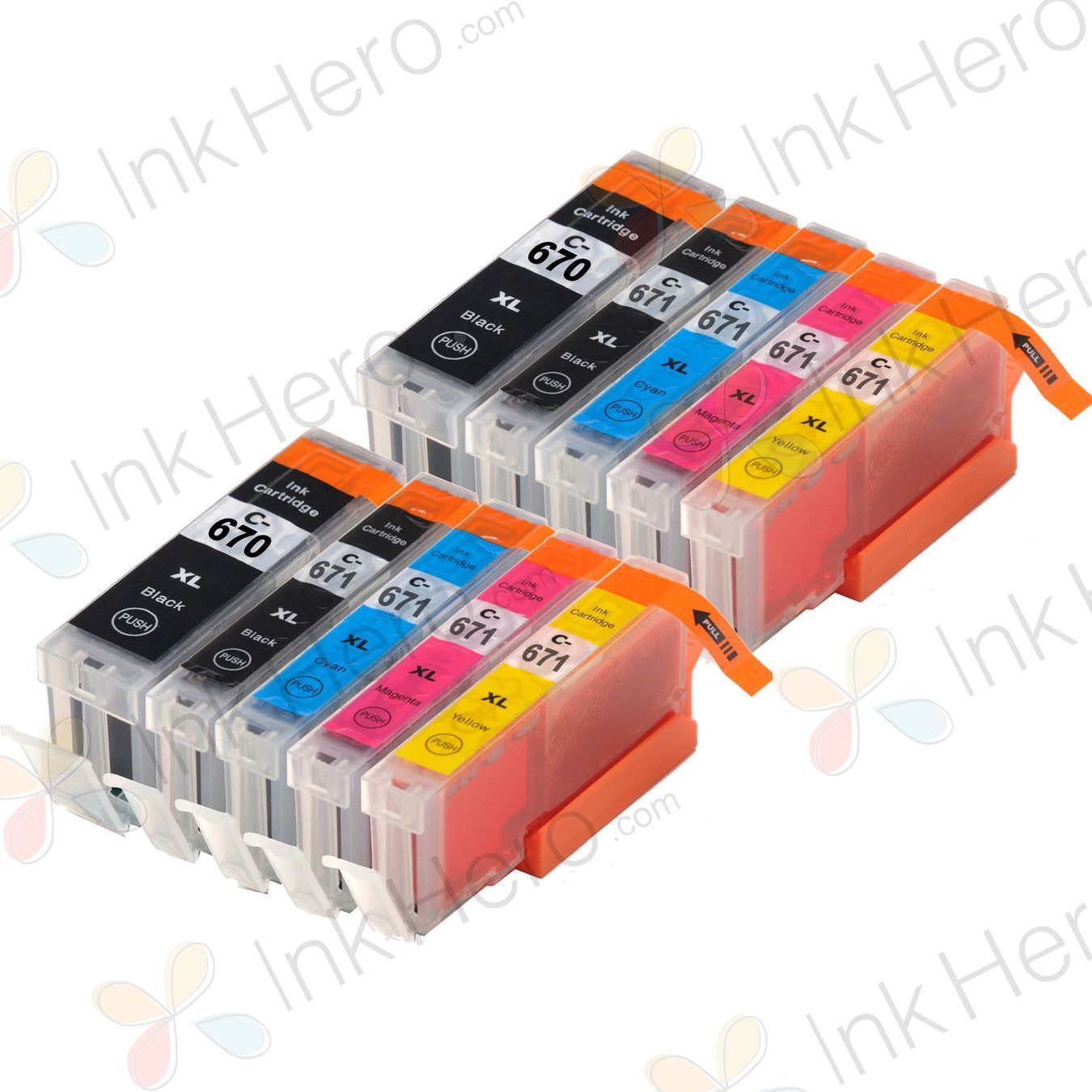 10 Pack Canon PGI-670XL & CLI-671XL Compatible High-Yield Ink 10 Pack Canon PGI-670XL & CLI-671XL Compatible High-Yield Ink